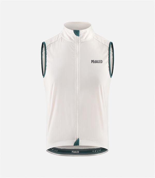 PEdALED Mens Essential Windproof Vest - Off White